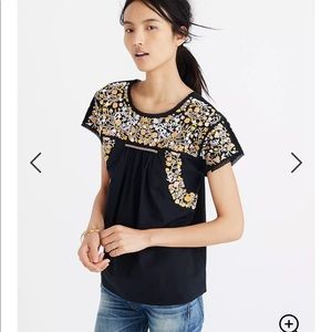 Madewell Embroidered Springtime Top